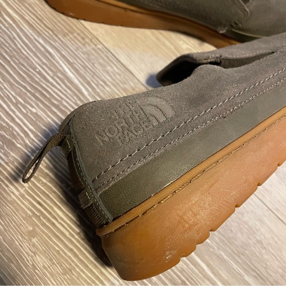 The North Face Suede Leather Moss Green Mens Loafer Slip On Shoe Size 13 Rare - Picture 5 of 9